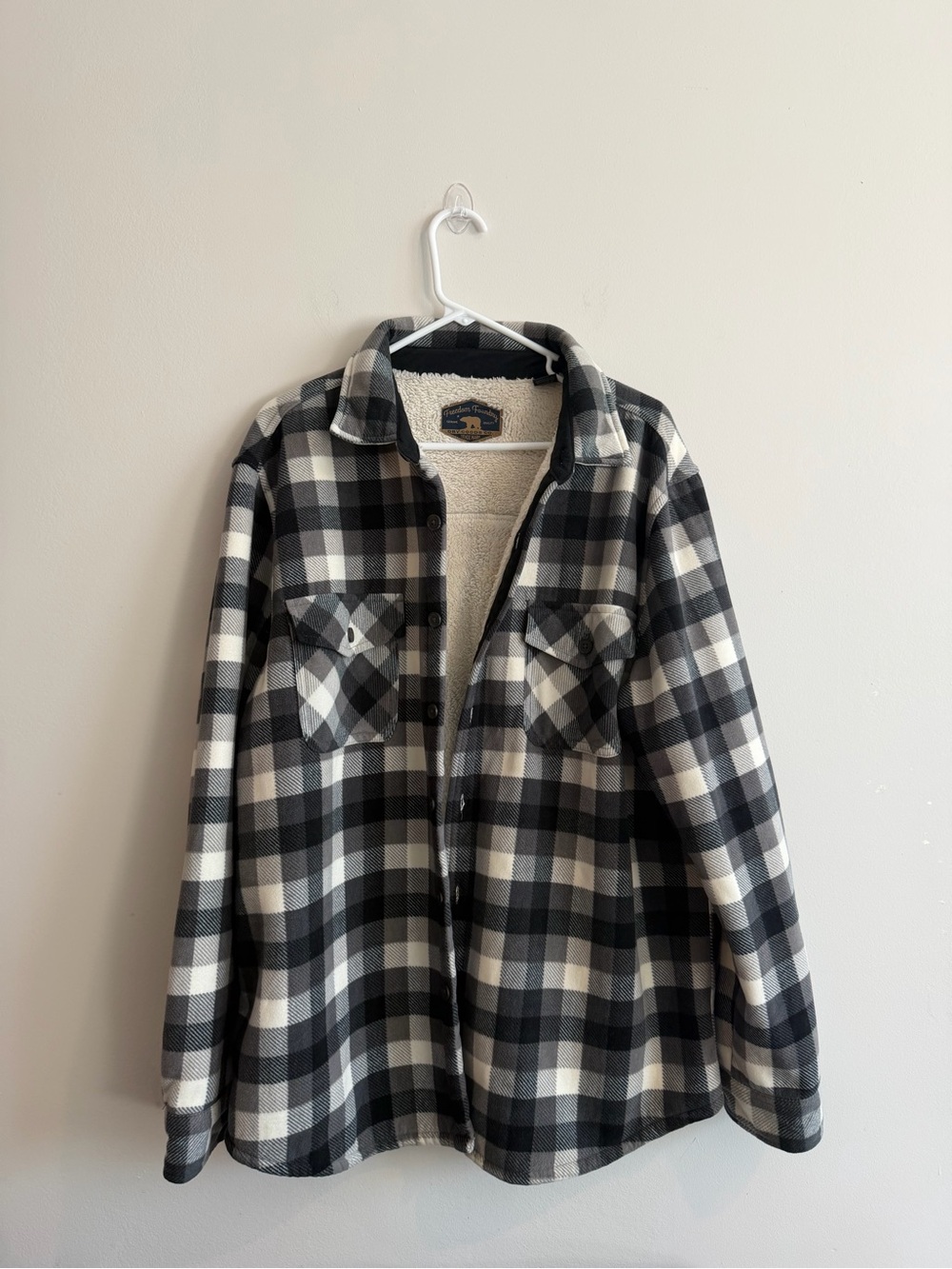 Freedom Foundry Plaid Sherpa Lined Flannel Shirt Jacket Men's Size XL